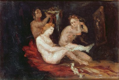 La toilette (Damen beim Ankleiden), 1864-68 von Paul Cézanne